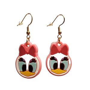 🎄3 FOR $20🎄 Handmade Silicone Daisy Duck 2" Dangle Earrings. Comes with Box.